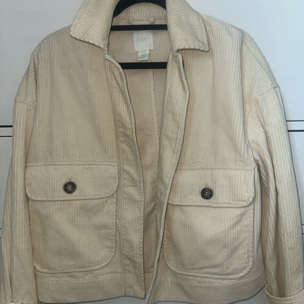 H&M Off-White Corduroy Jacket